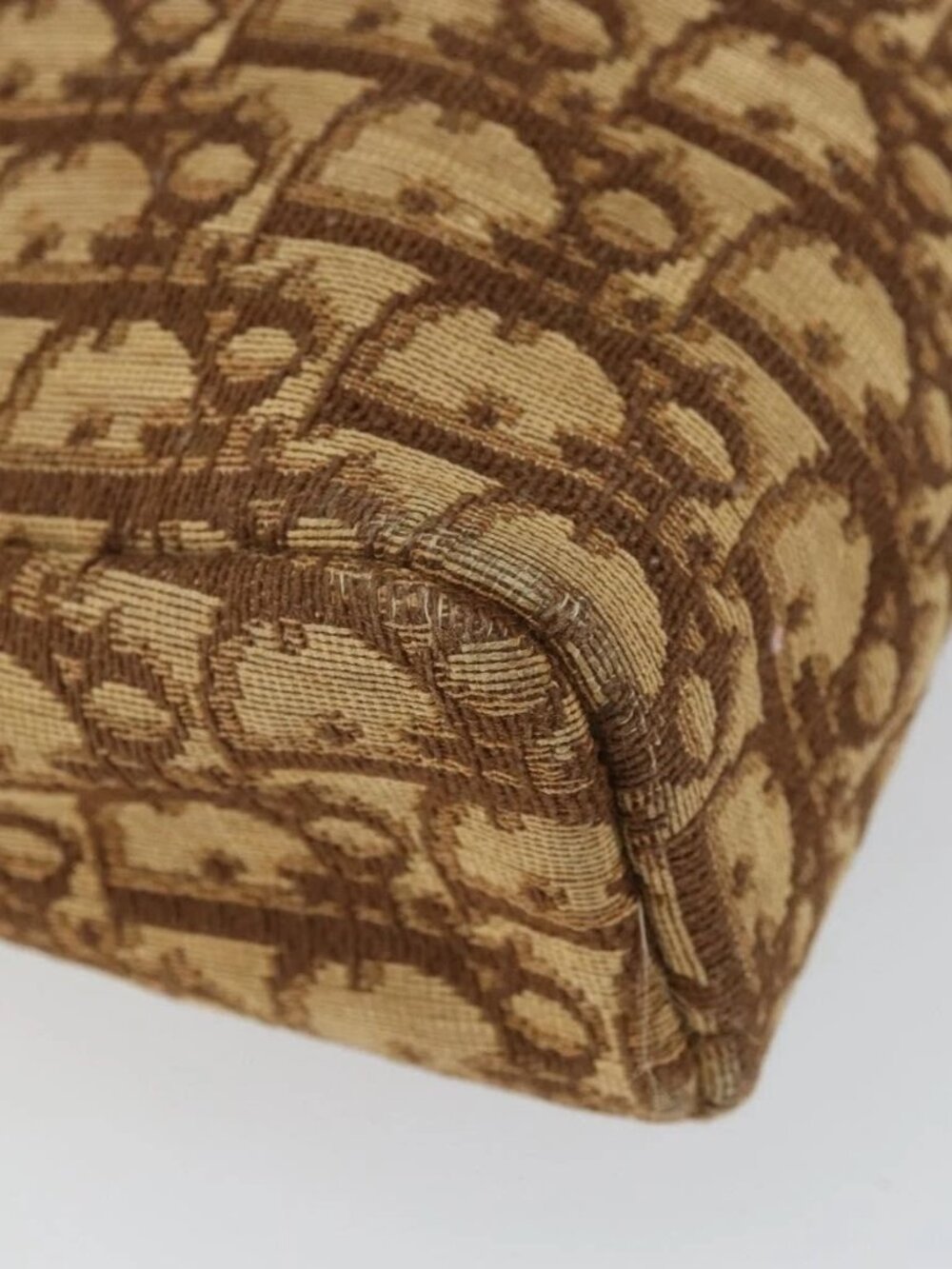 Christian Dior Trotter Canvas Shoulder Bag Brown Gold Auth bs32243 - Picture 5 of 16